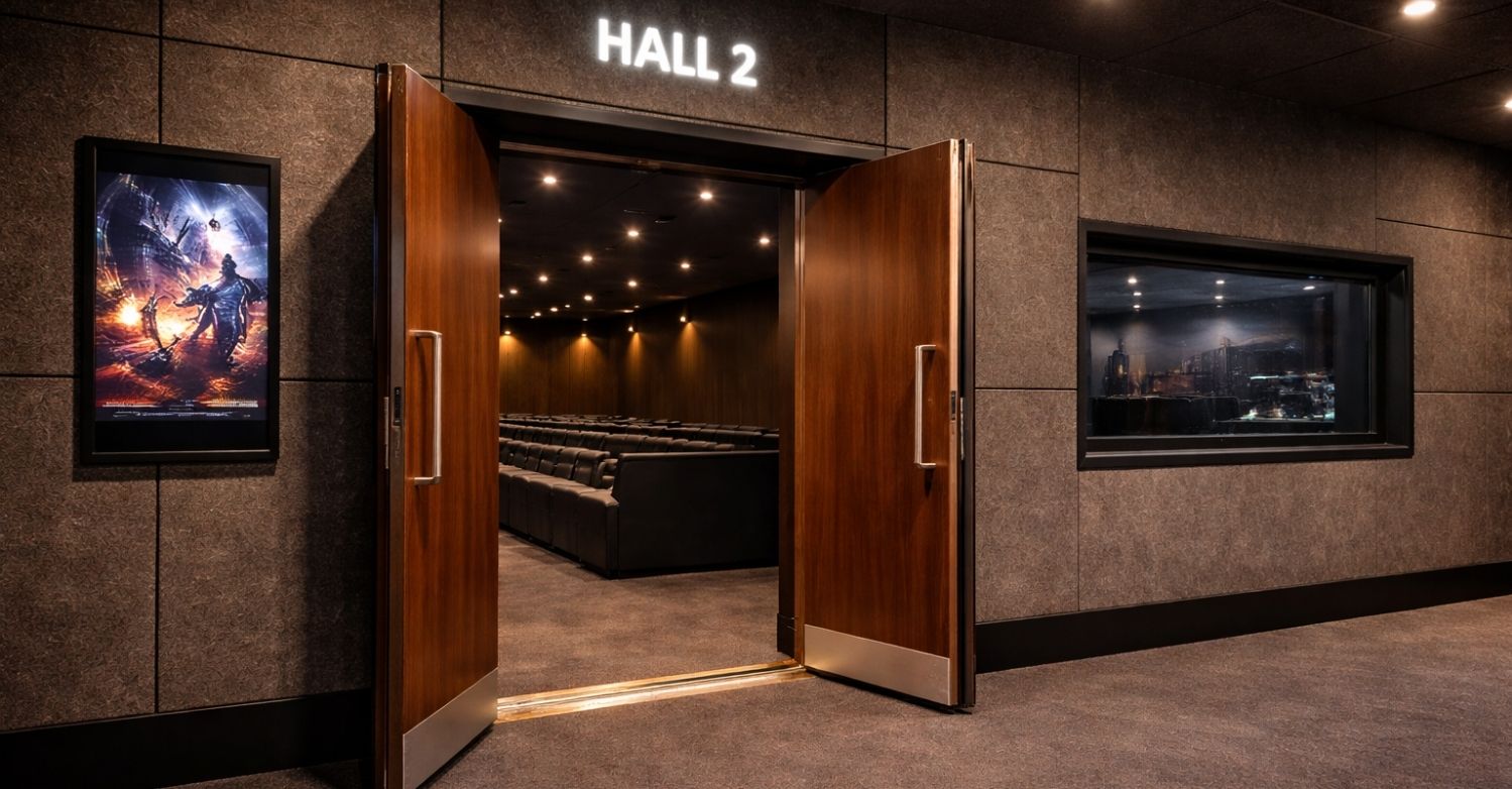 Multiplex door seals sound leakage control